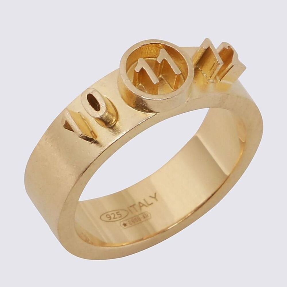 Maison Margiela Numerical Logo Metal Ring Yellow Gold tone Burattato size 4